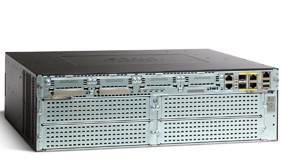 Cisco 3945 with 4x 10/100/1000, C3900-SPE250/K9, 3x EHWIC, 3x DSP, 4x SM, 256MB CF, 1 GB DRAM, IP Base - W124347513