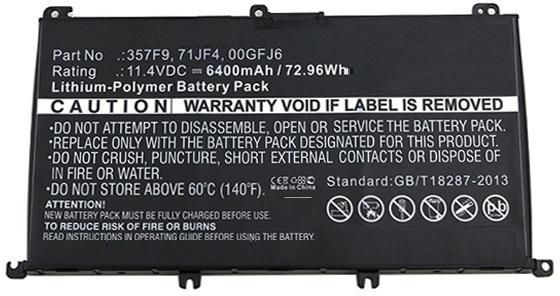 CoreParts Laptop Battery for Dell 74Wh Li-Pol 11.1V 6660mAh Black, INS15PD, INS15PD-1548B, INS15PD-1548R, INS15PD-1748B, INS15PD-1748R, INS1 - W124362909
