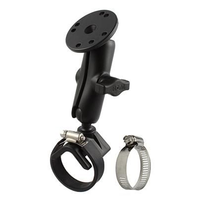 RAM Mounts RAM Double Ball Strap Hose Clamp Mount with Round Plate - W124370321