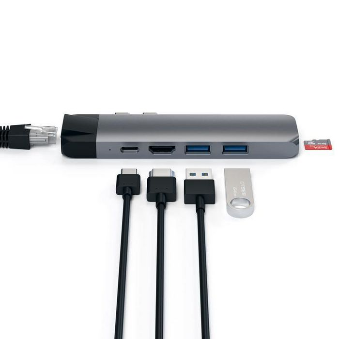 Satechi Aluminum Type-C Pro Hub Adapter for 2016 MacBook Pro 13” and 15 