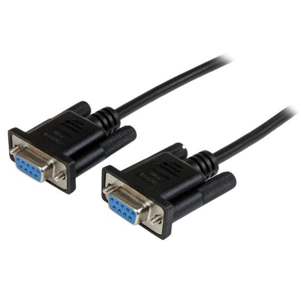 StarTech.com StarTech.com 1m Black DB9 RS232 Serial Null Modem Cable F/F - DB9 Female to Female - 9 pin RS232 Null Modem Cable - 1 meter, Black - W124374677