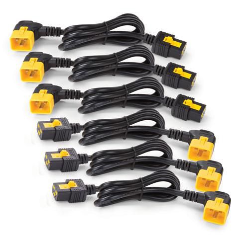 APC Power Cord Kit (6 ea), Locking, C19 to C20 (90 Degree), 0.6m - W124345245