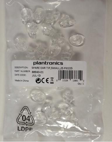 Poly Spare Ear tip, Small, 25 Pieces - W124337350