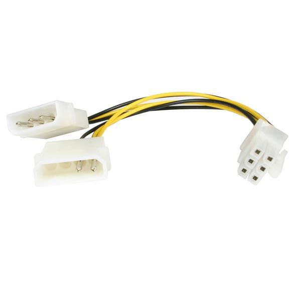 StarTech.com StarTech.com 6in LP4 to 6 Pin PCI Express Video Card Power Cable Adapter - W124361921