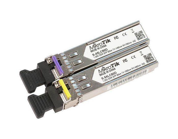 MikroTik Pair of SFP 1.25G module for 80km links with Single LC-connectors - W124374133