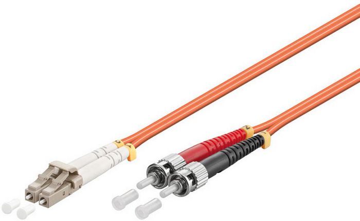 MicroConnect Optical Fibre Cable, LC-ST, Multimode, Duplex, OM2 (Orange), 20m - W124350494