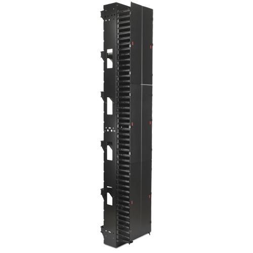 APC Vertical Cable Manager for 2 and 4 Post Racks with Covers, 12" Wide - W124345407
