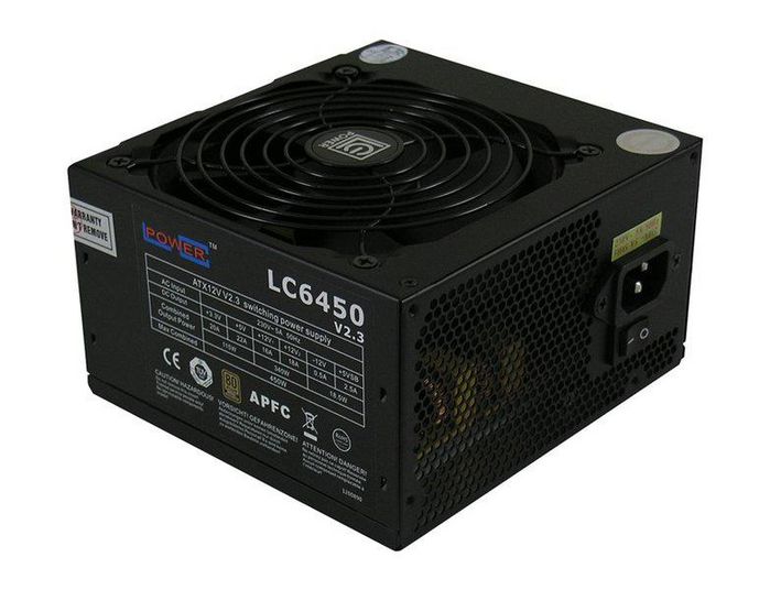 LC-POWER LC6450 V2.3 - 450W, 4x SATA, 4x PATA, 1x PCI-Express V2.0 6+2 pin 45cm - W124361554