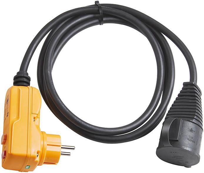 Brennenstuhl Protective-Adapter-Lead FI IP44 2m black H07RN-F 3G1,5 - W124386976