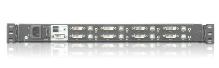 Aten Single Rail 8-Port DVI FHD LCD KVM Switch - W124389573