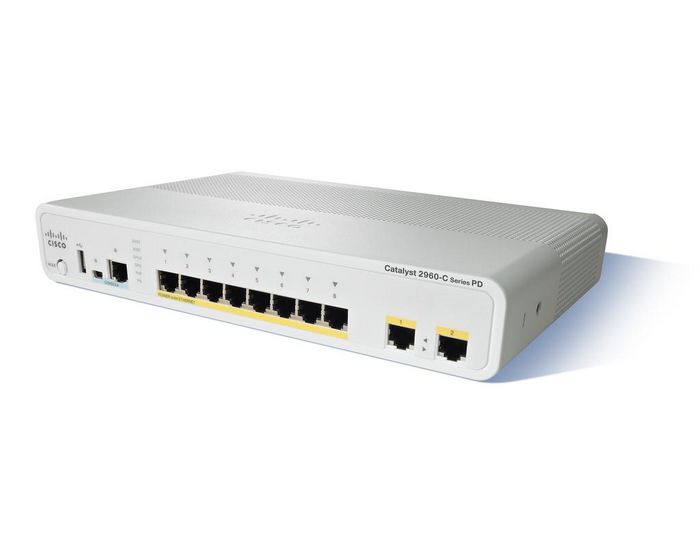 Cisco 4.2 mpps, 8 x 10/100 Fast Ethernet, 8 PoE, 2 x 1G (PoE+ input), 1.08 kg, LAN Base - W124386536