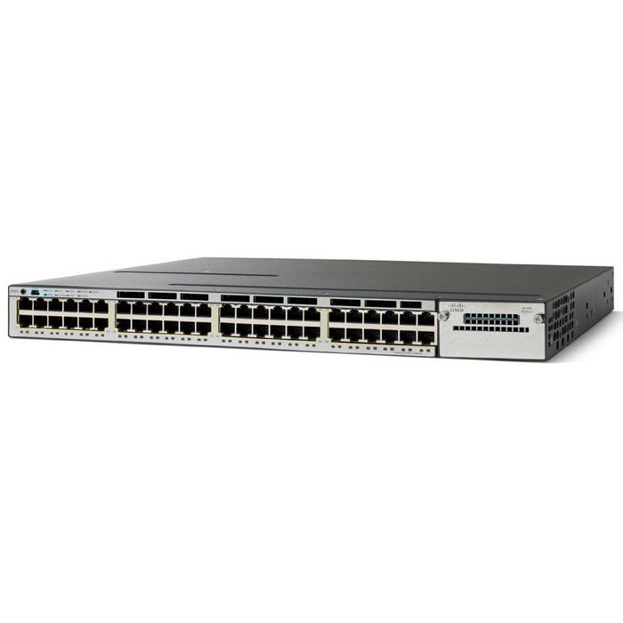 Cisco 101.2 mpps, 48 x 10/100/1000 Ethernet, 350W, 1 RU, LAN Base feature set, 7.4 kg - W127438647