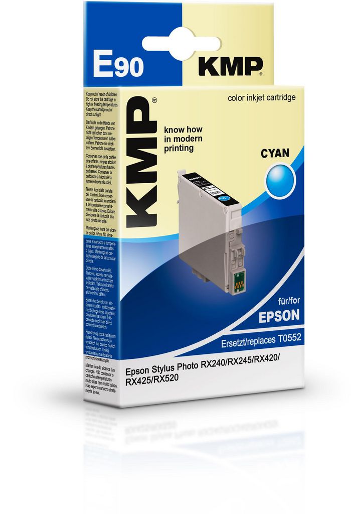 KMP Printtechnik AG E90 ink cartridge cyan compati - W124392463