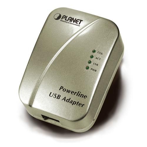 Planet Powerline USB Adapter (directly-attached), 14Mbps, USB 1.1, HomePlug 1.0 - W124383517