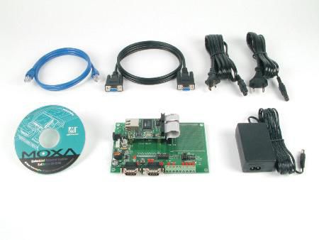 Moxa 10/100 Mbps embedded serial device servers with a starter kit - W124393550