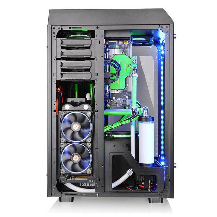 ThermalTake E-ATX Vertical Super Tower Chassis, Liquid Cooling Support - W124347197