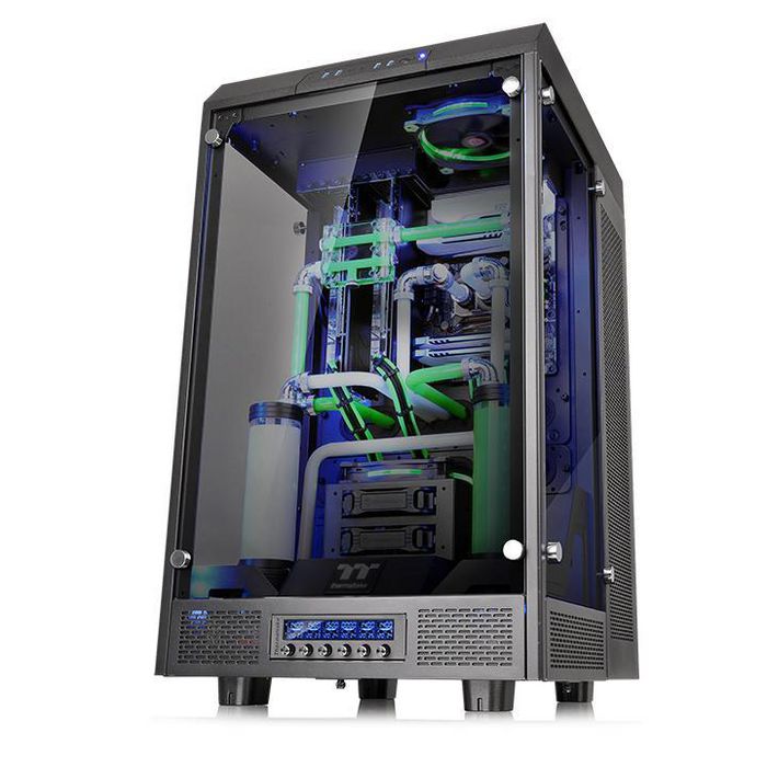 ThermalTake E-ATX Vertical Super Tower Chassis, Liquid Cooling Support - W124347197