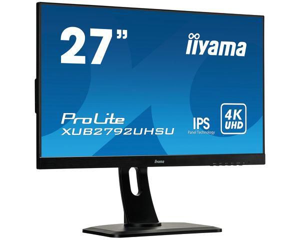 iiyama 27", 4K UHD, 300 cd/m², DVI, HDMI, USB 3.0, 100 - 240 V, 50/60 Hz - W124379833