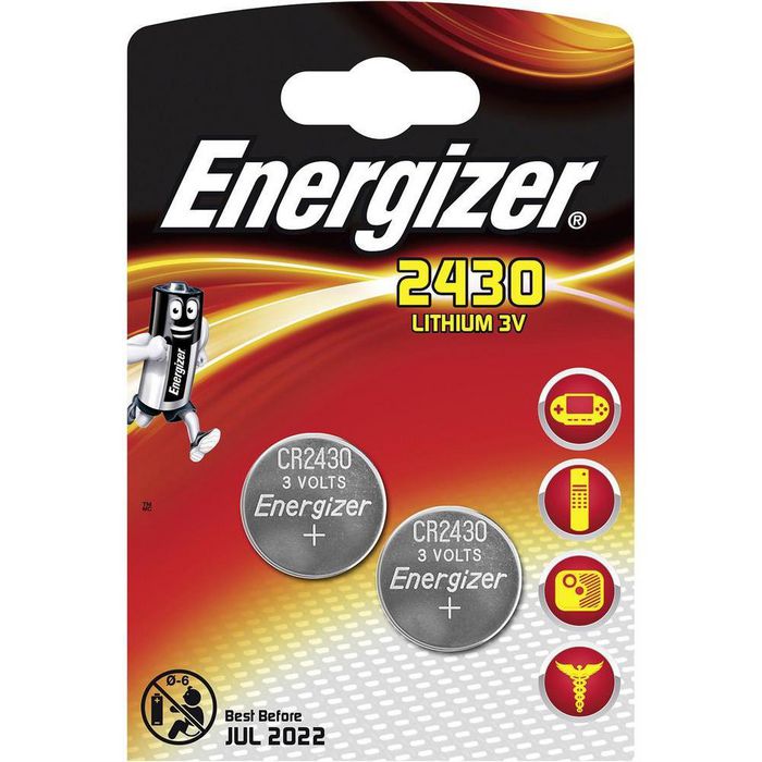 Energizer 2x lithium CR2430, 3V, blister - W124388540