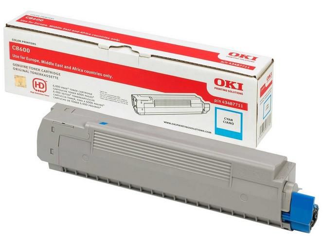 OKI Cyan Toner Cartridge for C8600 - W124415067