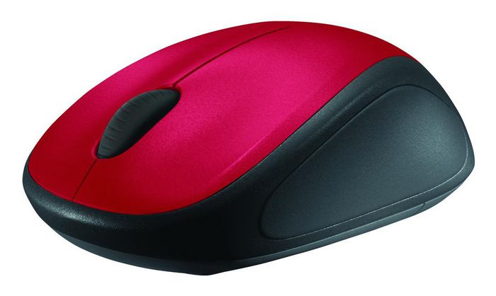 Logitech Wireless Mouse M235, RF Wireless, Alkaline, Red - W124438699