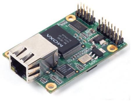 Moxa Device server module for RS-232 devices, supports 10/100BaseT(x) with RJ45 connector, -40 - 75°C operating temperature - W124414386