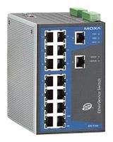 Moxa Managed Ethernet switch with 16x 10/100BaseT(X) ports, -40 - 75°C - W124414411