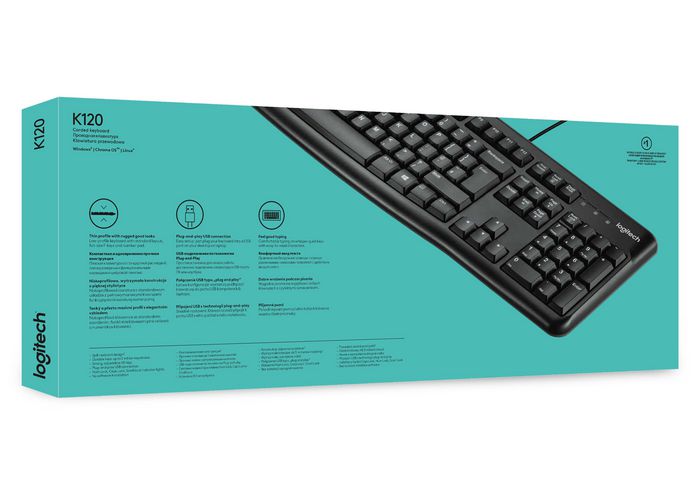 Logitech Keyboard K120 for Business, US/Int - W124438976
