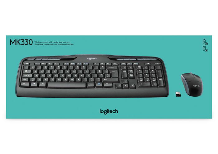 Logitech MK330 wireless keyboard with mouse - W124438985