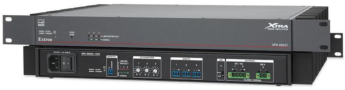 Extron Three Channel Combo Amplifier, 100 V Three Channel Amp - 200 Watts/Ch - W124426090