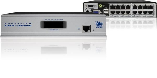 Adder CATxIP 1000, 16x RJ-45, HDD15, USB, 3.5mm, 1U, 198x120x44 mm - W124445457