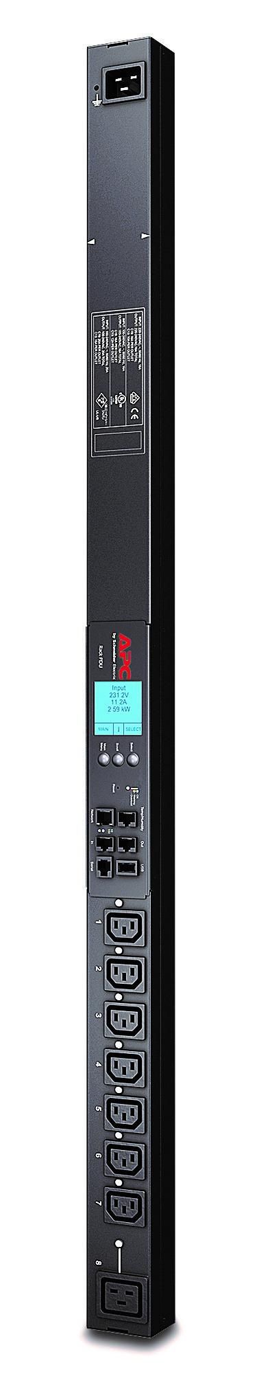 APC Rack PDU 2G, Switched, ZeroU, 20A/208V, 16A/230V, (7) C13 & (1) C19 - W124445175