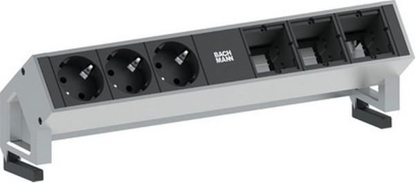 Bachmann 3x custom modules + power socket outlets, 3x Schuko, child-proof - W124437879