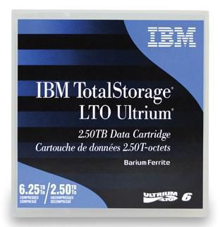 IBM LTO cartrige Ultrium 6 - 2.5 TB/6.25 TB, 6.1 µm, 200g - W124394514