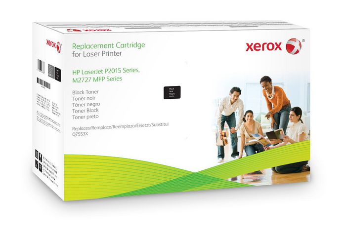 Xerox Black toner cartridge. Equivalent to HP Q7553X. Compatible with HP LaserJet P2015 - W124394167
