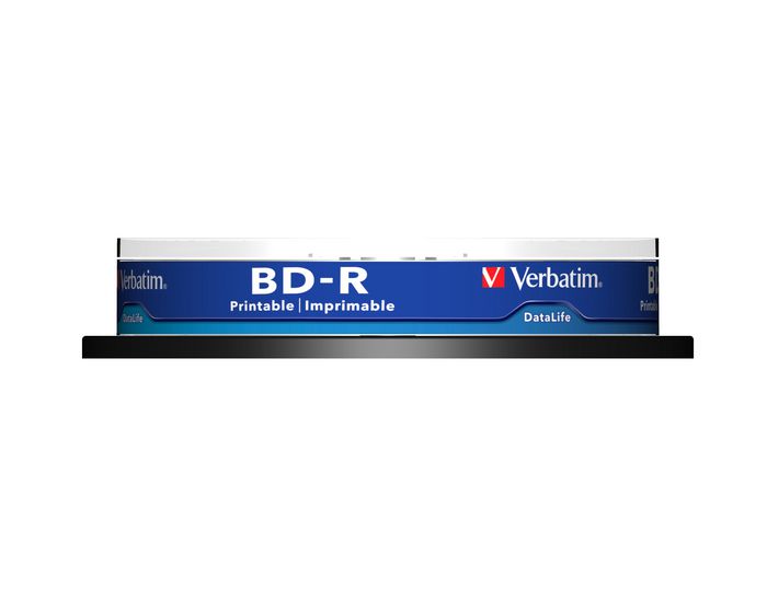 Verbatim BD-R SL Datalife 25GB 6x Wide Inkjet Printable 10 Pack Spindle - W124415169