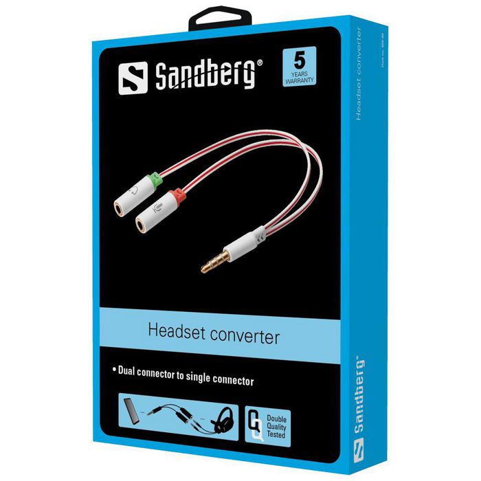 Sandberg Headset converter Dual->Single - W124423153