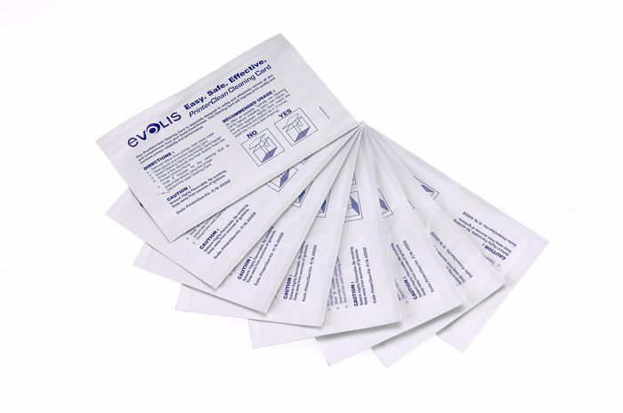 Evolis A5002, PrinterClean Cleaning Kit, 50 pre-saturated cleaning cards - W124443678