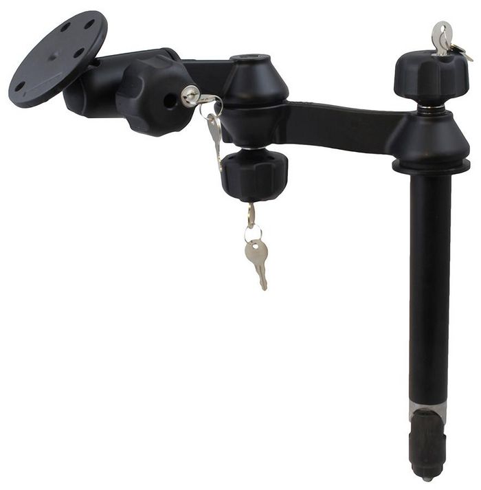 RAM Mounts RAM 8" Upper Pole with Locking Double Swing Arms and Large Round Plate - W125170255