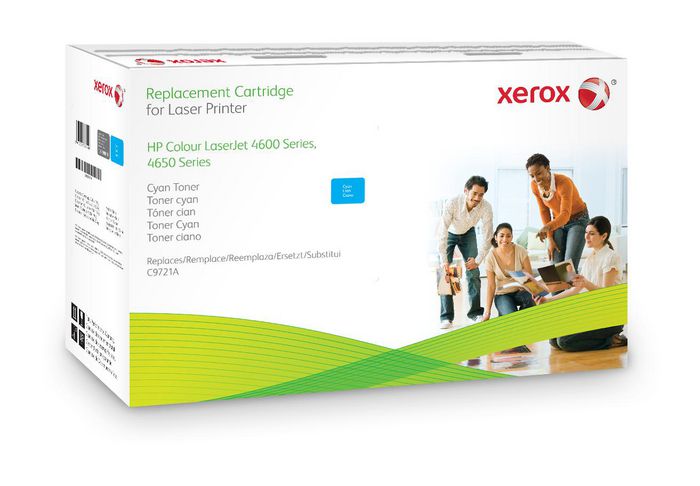 Xerox Cyan toner cartridge. Equivalent to HP C9721A. Compatible with HP Colour LaserJet 4600/4650 - W124593948