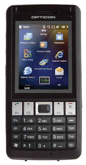 Opticon H-21 2D - 528 Mhz, Windows Mobile 6.5, Numeric, USB, Bluetooth, GPS, camera 3.2 megapixels, CMOS area sensor, 235 g. - W124800123
