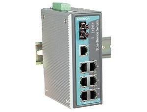 Moxa EDS-308-S-SC-T, Fast Ethernet, 802.3x, 512 Kbit, 7 x RJ-45, 1 x 100BaseFX, SC, MDI/MDI-X, Single-mode - W124993500