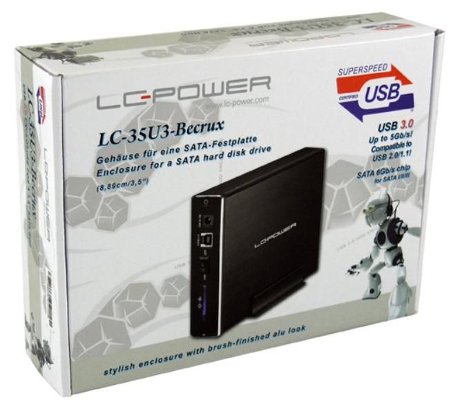 LC-POWER 3.5" SATA I/II/III, USB 3.0, Black - W124785972