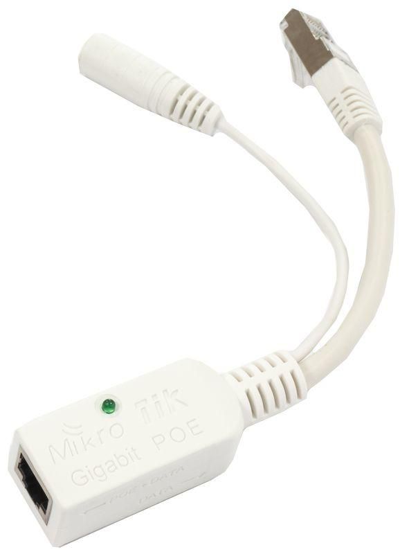 MikroTik Passive POE, 9-48V DC, 10/100/1000 Mbps, White - W124570823