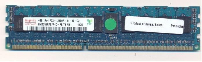 Hewlett Packard Enterprise 4GB Dual in-line Memory Module (DIMM) - 1Rx4, PC3-12800R-11 - W125128740