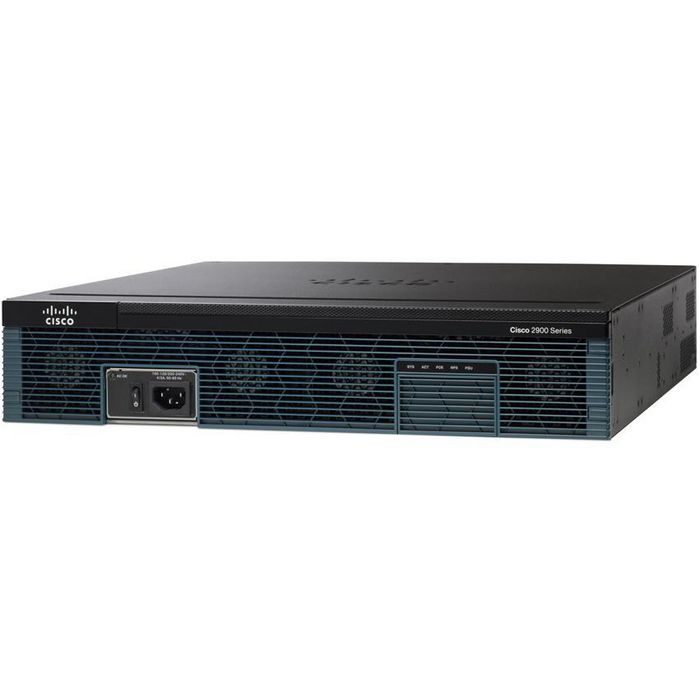 Cisco 3 x RJ-45, 1 x ISM, 4 x EHWIC, 512 MB, 256 MB Flash, 1 x SFP, USB 2.0, Serial, 100 - 240 V, 2RU, Double-Wide Service Module Slot, 13.2 kg, Voice Bundle w/PVDM3-32, FL-CME-SRST-25, UC License PAK - W124489562