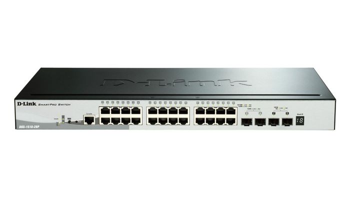 D-Link 28-Port Gigabit Stackable SmartPro PoE Switch including 2 SFP ports and 2 x 10G SFP+ ports - W127034624