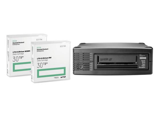Hewlett Packard Enterprise StoreEver LTO-8 Ultrium 30750 with SAS external tape drive - W125741391