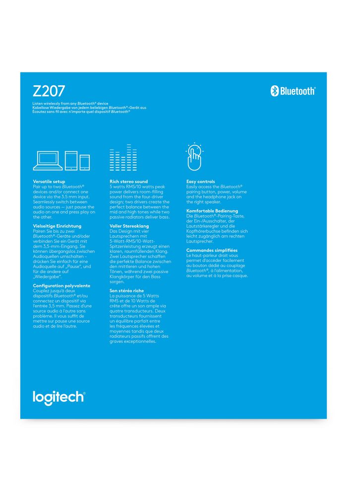 Logitech Z207 Bluetooth Computer Speakers - W125288548