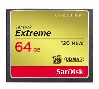 Sandisk CF Extreme 64GB, 120MB/s read speed, 85MB/s write speed - W124974646